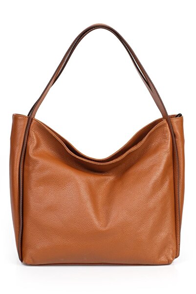 Ysmn حقيبة كتف نسائية من الجلد الطبيعي باللون البني - Yc 011908 ddz