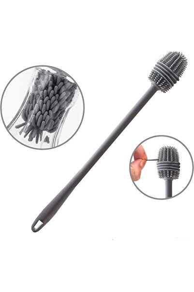 Beatitude Çok Amaçlı Silikon Şişe Biberon Temizleme Fırçası Uzun Saplı Sürahi...