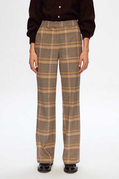 adL Pantaloni largi cu model în carouri