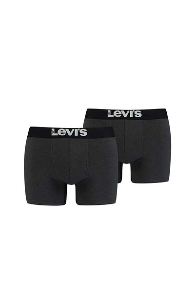 Levi's LEVI´S Herren Boxershorts, 2er Pack - Solid Basic Boxer, Logobund