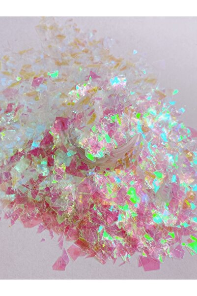 Sirius Hobi Epoksi Hologram Kağıtları Pink Tırnak Makyaj Chunky Glitter 5 gr Hologramlı Sim 2x2,5gr