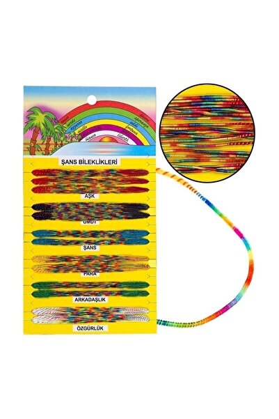 Limmy Şans Bilekliği Ip Bileklik- 12 Adet