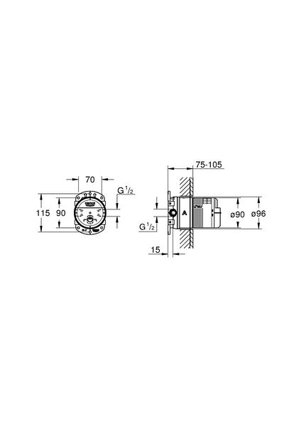 Grohe Smartactive Rainshower Head Shower Inner Body -26483000