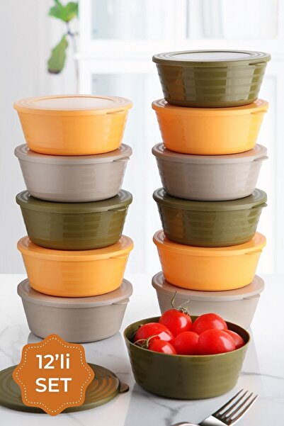 Tinsmith مجموعة حاويات تخزين للوجبات الخفيفة متعددة الأغراض مكونة من 12 قطعة