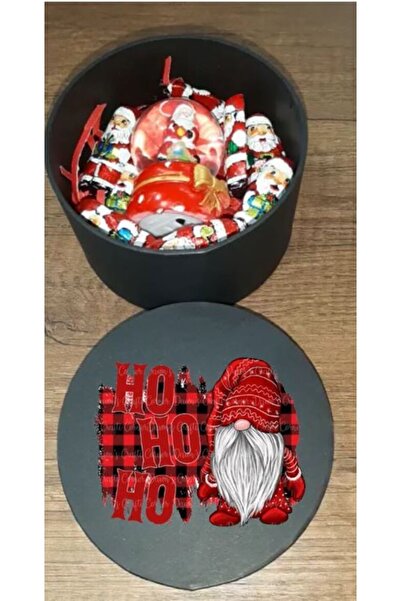 Genel Markalar Yılbaşı Kutusu Içinde Işıklı Kar Küresi Ve Noel Baba Çikolataları
