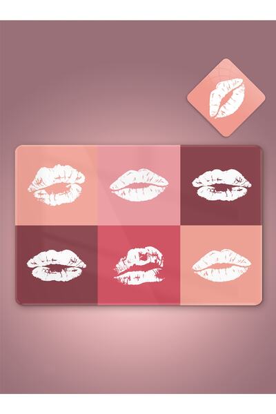 Queen Bee İstanbul Σετ ακρυλικό αμερικανικό σερβίτσιο και σουβέρ με σχέδιο χε...