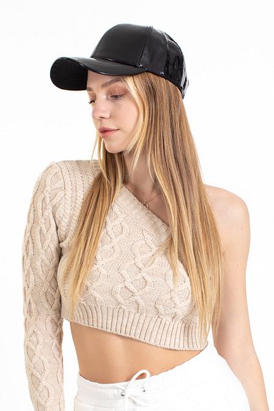 LadyColor Women's Hat Patent Leather Cap