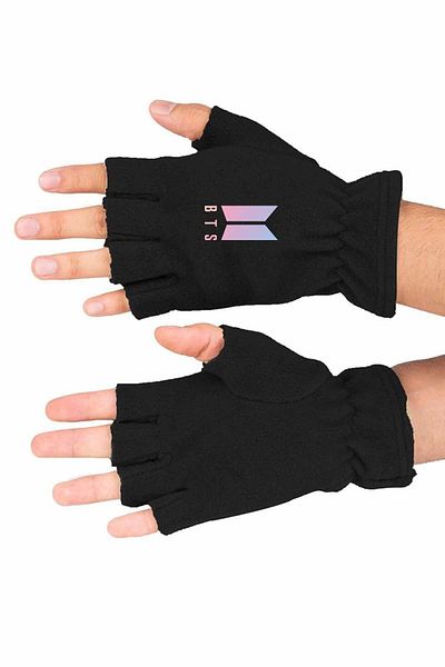 Zeron Tasarım Bts Printed Winter Cut Fleece Gloves Bll384