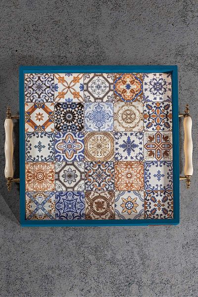 Resmo Esperanza Tray 32x32cm Natural Solid Ceramic Presentation Tray
