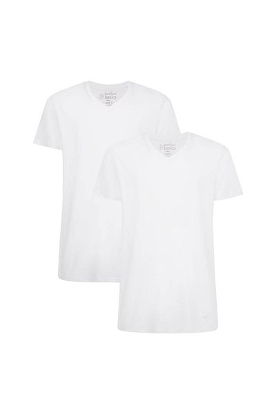 Bamboo Basics VELO Herren Modification – 2er-Pack, Unterhemd und V-Ausschnitt-Single-Jersey