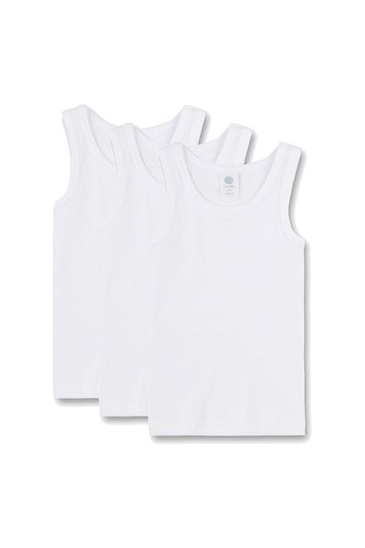 Sanetta Jungen Unterhemd 3er-Pack – Hemden ohne Armaturen, Unterhemden, Basic, Bio-Baumwolle