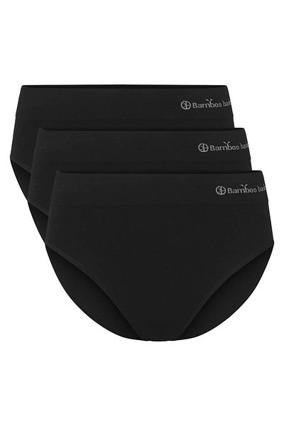 Bamboo Basics Damen Slips, 3er Pack - BELLE nahtlose Slips, Jersey, Logo