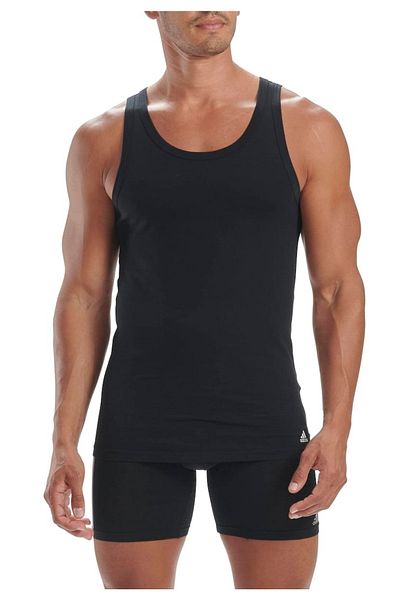 adidas Herren Tank Top, 2er Pack - Active Flex Cotton, Unterhemd, ärmellos, uni