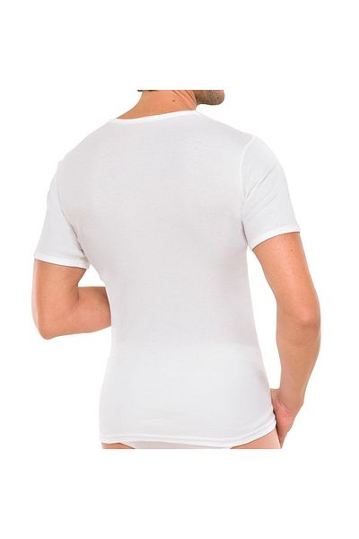 Schiesser Herren 1/2 Arm T-Shirt - Unterhemd, Cotton Essentials, Doppelripp