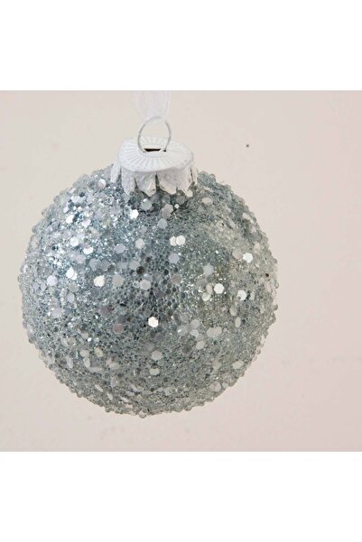 Chakra Perlar 8'li Yılbaşı Topu Gümüş