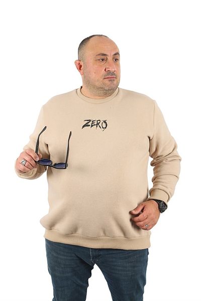 MocGrande Ανδρικός ιδρώτας μεγάλου μεγέθους Zero 22732 Μπεζ
