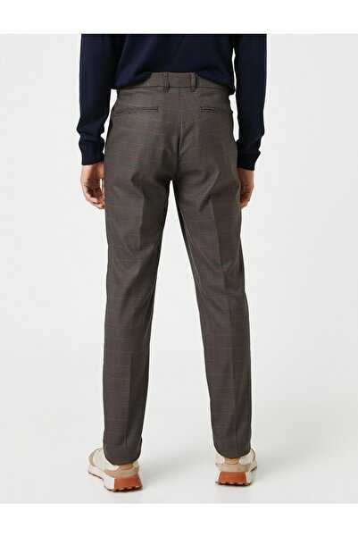 Koton Basic Pleated Trousers with Button Detail and Pockets