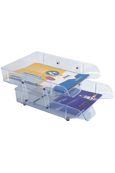 Ark Document Shelf Movable Plastic 2 Pieces Transparent 2082