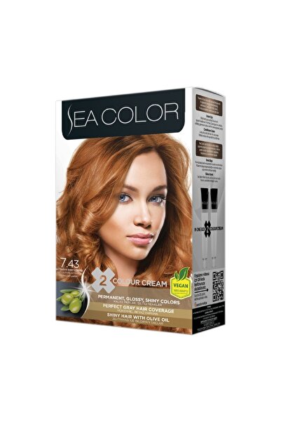 Sea Color Saç Boyası Yoğun Parlak Bakır Set 7.43