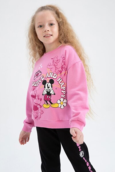 DeFacto Dívčí mikina Disney Mickey Mouse Crew Neck Neck Z5140a623sp