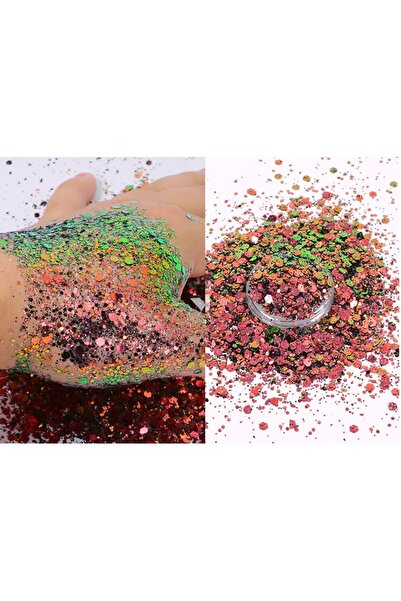 Sirius Hobi Epoksi Reçine Chameleon Green Tırnak Makyaj Chunky Glitter 8 gr H...