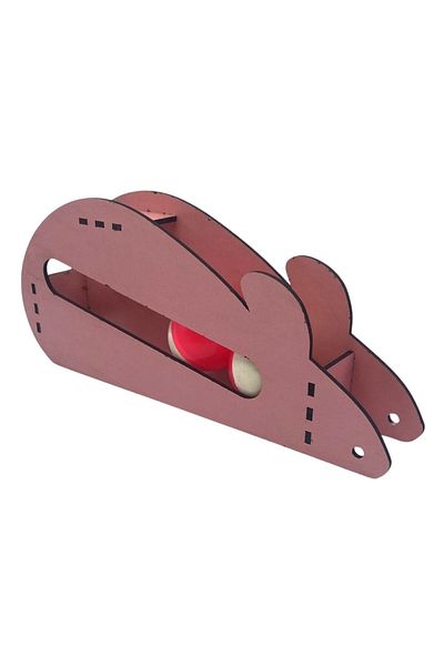 Buffer ® Wooden Mouse Cat Game Wooden 2 Balls Inclined Cute Cat Toy for Cats