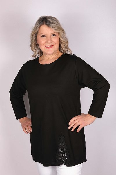 Hitit Butik Women's Black Lace Tunic