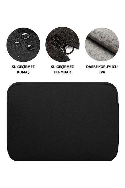 D'VERS Θήκη Macbook Air And Ultrabook 13 -13,3 - 14 ιντσών συμβατή με αδιάβροχο ύφασμα και φερμουάρ