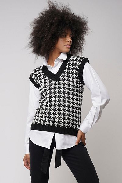 GABRİA Houndstooth Sweater