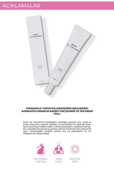FOODAHOLIC Collagen Intensive and Firming Brightening Wrinkle - Eye Contour and Face Cream