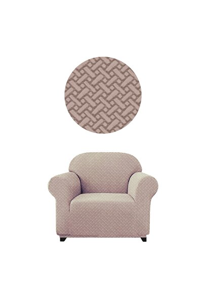 elgeyar Πολυθρόνα Lycra με ελαστικό ψάθινο σχέδιο - Καναπές και κάλυμμα καναπ...