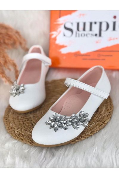 Surpie Shoes Stone Detailed Orthopedic Children's Ballerinas