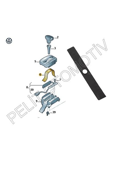 OEM Beetle Automatic Shift Tape Strip Curtain 1j0713277