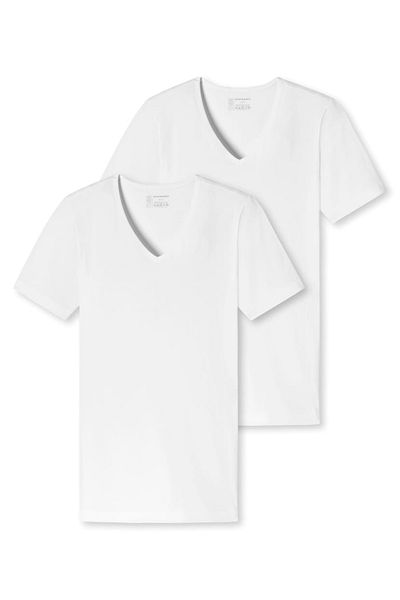 Schiesser Packung mit 2 Herren-T-Shirts – Serie „95/5“, V-Ausschnitt, S-4XL