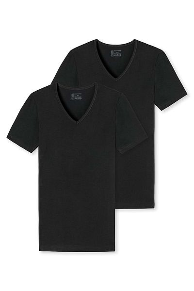 Schiesser Herren T-Shirt 2er Pack - Serie "95/5", V-Ausschnitt, S-4XL