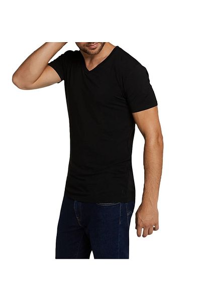 Bamboo Basics Herren T-Shirt VELO, 2er Pack - Unterhemd, V-Ausschnitt, Single Jersey