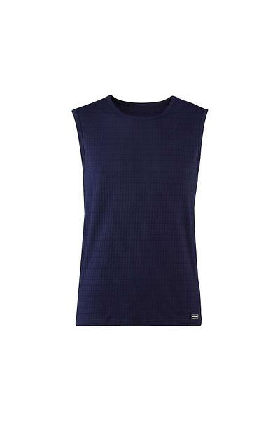 Bruno Banani Herren Tanktop - Check Line 2.0, Rundhals, Polyamid, Karo, Logo, einfarbig
