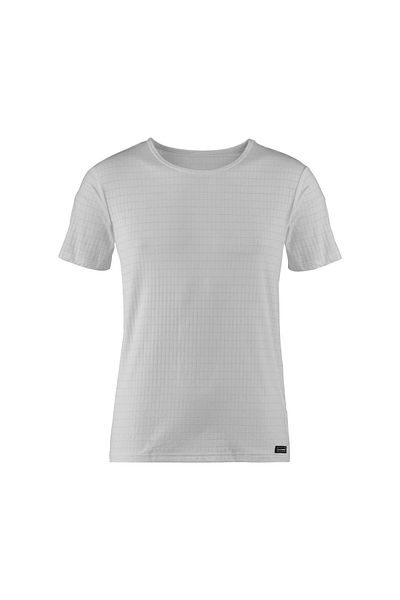 Bruno Banani Herren T-Shirt - Oberteil, Shirt, Check Line 2.0, Polyamid, Rundhals, Logo, einfarbig
