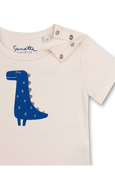 Sanetta Baby Jungen T-Shirt – Kurzarm, Rundhals, Druckknopf, Aufdruck, 56–92