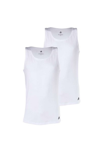 adidas Herren Tank Top, 2er Pack - Active Flex Cotton, Unterhemd, ärmellos, uni