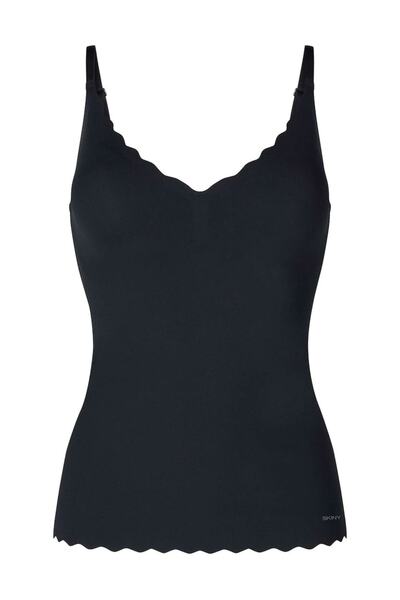 Skiny Damen Spaghetti-Shirt - Top, V-Ausschnitt, Pads, Micro Lovers, Mikrofaser