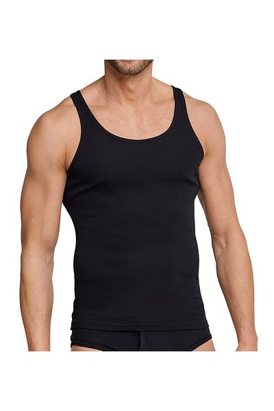 Schiesser Herren Unterhemd - Sport-Jacke, ohne Arm, Original Feinripp, einfarbig