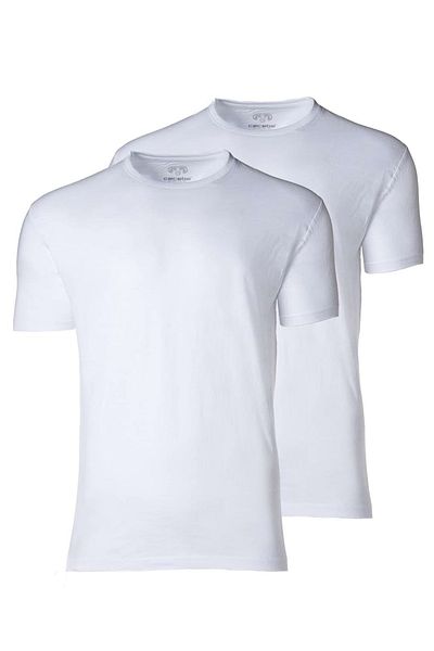 Ceceba Herren American T-Shirt, 2er Pack - Rundhals, Kurzarm, Baumwolle, uni