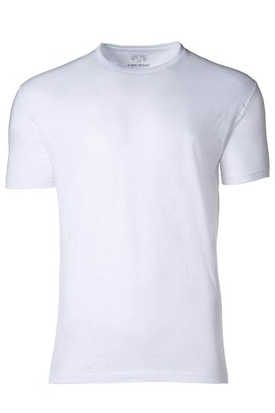 Ceceba Herren American T-Shirt, 2er Pack - Rundhals, Kurzarm, Baumwolle, uni