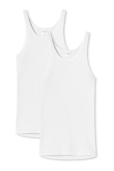 Schiesser Unterhemden 2er Pack - Original Doppelripp, Sport-Jacke, ärmellos