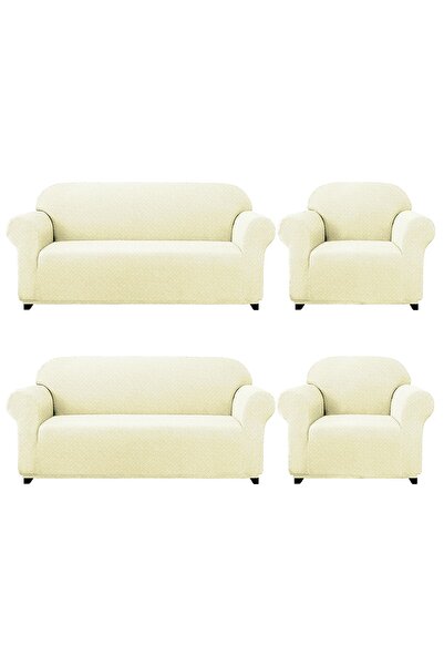 elgeyar Wicker Patterned Lycra Fabric - Flexible Sofa and Sofa Set (3+3+1+1)