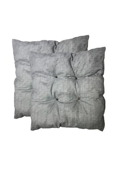 Vip Home Concept Pernă decorativă pentru scaun Puf Puf Pătrat 35x35x7 Cm-gri ...