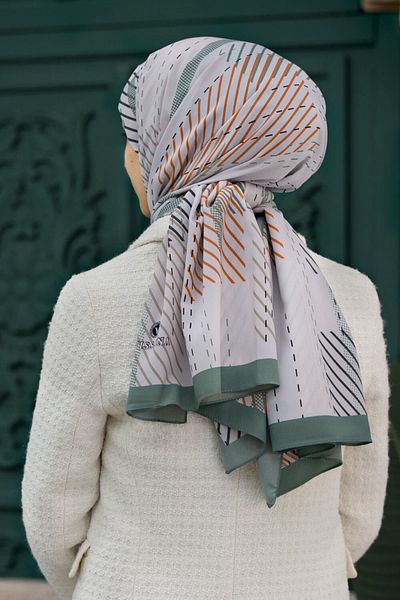Vissona Γυναικεία Luxury Medina Silk Wrap Stone - Mold Green