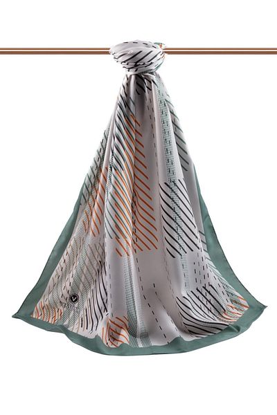 Vissona Γυναικεία Luxury Medina Silk Wrap Stone - Mold Green
