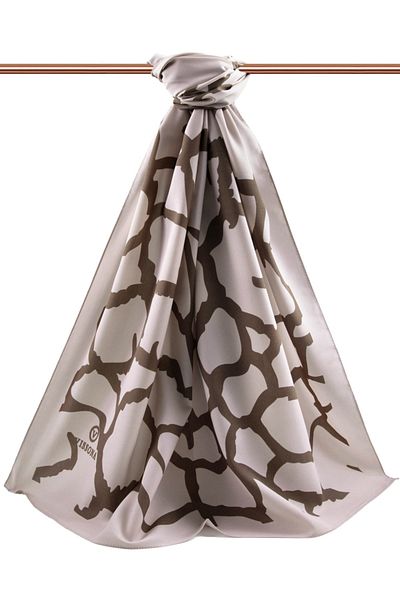 Vissona Γυναικείο σάλι πολυτελείας Medina Silk Mink-2